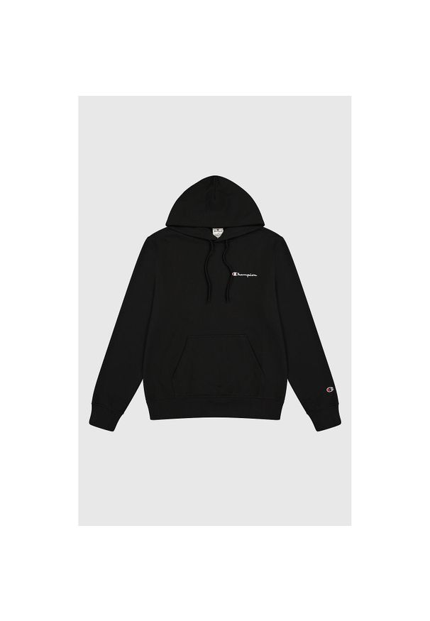 Bluza męska Champion Hooded Sweatshirt 220729. Typ kołnierza: kaptur. Kolor: szary, wielokolorowy, czarny. Materiał: bawełna. Wzór: aplikacja