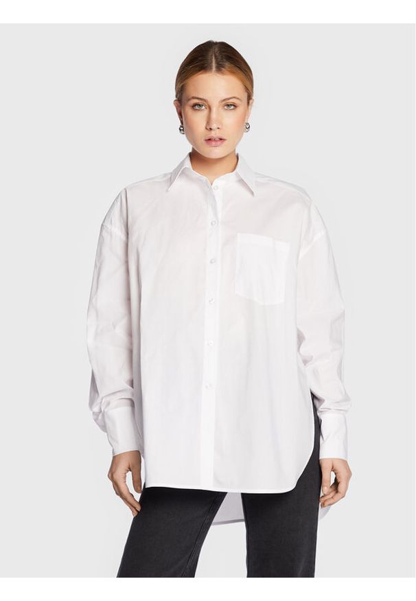 Remain Koszula Naja RM1540 Biały Oversize. Kolor: biały. Materiał: bawełna