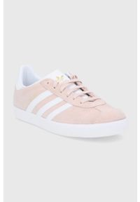 adidas Originals Buty zamszowe Gazelle H01512 kolor różowy H01512-PNKTN/WHT. Nosek buta: okrągły. Zapięcie: sznurówki. Kolor: różowy. Materiał: zamsz. Model: Adidas Gazelle. Sport: turystyka piesza #4