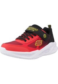 skechers - Buty do chodzenia dla dzieci Skechers Bkbl Meteor. Kolor: czerwony. Materiał: materiał, syntetyk. Szerokość cholewki: normalna. Sport: turystyka piesza