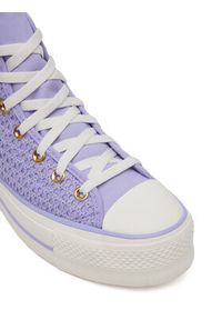 Converse Trampki Chuck Taylor All Star Lift Platform Knit Kadın Mor A13644C Fioletowy. Kolor: fioletowy. Materiał: materiał. Obcas: na platformie #6