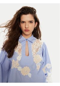 Munthe Koszula Shellcu 244101624423 Niebieski Regular Fit. Kolor: niebieski. Materiał: bawełna, syntetyk #5