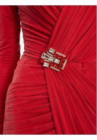 Elisabetta Franchi Sukienka wieczorowa AB-493-37E2-V720 Czerwony Regular Fit. Kolor: czerwony. Styl: wizytowy