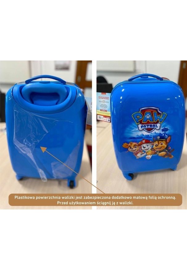 Nickelodeon Psi Patrol na kółkach - niebieska duża. Kolor: niebieski. Materiał: materiał. Styl: wakacyjny