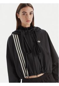 Adidas - adidas Kurtka przejściowa Ribbon Off Placed 3-Stripes JX2698 Czarny Oversize. Kolor: czarny. Materiał: syntetyk