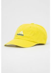 adidas Performance Czapka GU0138 kolor żółty gładka. Kolor: żółty. Materiał: bawełna. Wzór: gładki #1