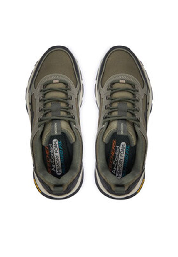 skechers - Skechers Trekkingi D'Lux Trekker 237565 OLMT Khaki. Kolor: brązowy. Materiał: materiał. Sport: turystyka piesza