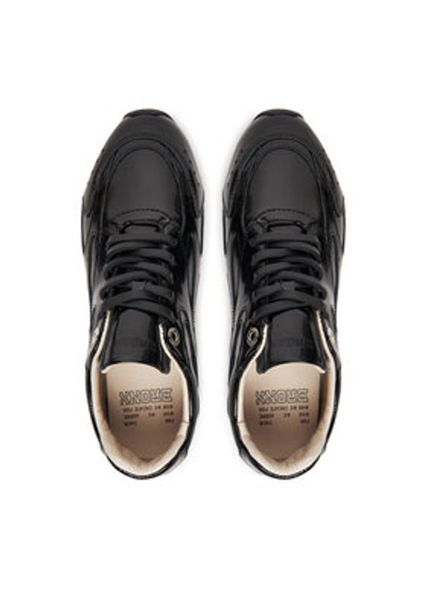 Bronx Sneakersy 66647-P Czarny. Kolor: czarny. Materiał: skóra