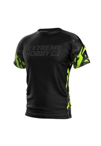 Koszulka Techniczna Sportowa Męska EXTREME HOBBY BLACK PANTHER. Kolor: czarny, zielony, wielokolorowy. Materiał: elastan, poliester. Długość rękawa: krótki rękaw. Długość: krótkie. Sport: fitness, kolarstwo