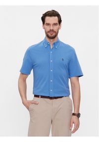 Polo Ralph Lauren Koszula 710798291016 Niebieski Slim Fit. Typ kołnierza: polo. Kolor: niebieski. Materiał: bawełna