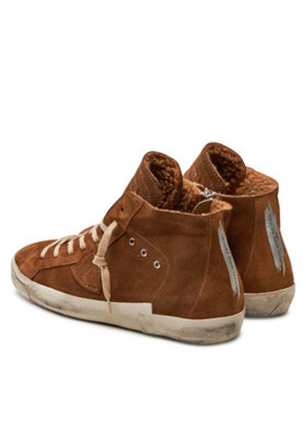 Philippe Model Sneakersy PRHU DF03 Brązowy. Kolor: brązowy. Materiał: zamsz, skóra