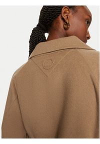 TOMMY HILFIGER - Tommy Hilfiger Płaszcz wełniany WW0WW43603 Brązowy Regular Fit. Kolor: brązowy. Materiał: wełna, syntetyk #2