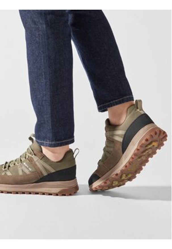 Clarks Półbuty ATLTrekRun Gtx GORE-TEX 261726947 Khaki. Kolor: brązowy. Materiał: materiał