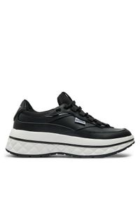 Guess Sneakersy Kyrki FLTKYR LEA12 Czarny. Kolor: czarny. Materiał: skóra