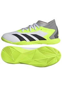 Adidas - Buty piłkarskie adidas Predator Accuracy.3 In Jr IE9449 białe białe. Zapięcie: sznurówki. Kolor: biały. Materiał: syntetyk, guma. Sport: piłka nożna
