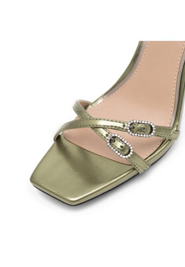 Nine West Sandały FARAZA ZL23014CC Zielony. Kolor: zielony. Materiał: skóra