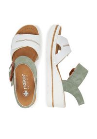 Rieker Sandały 67476-81 Biały. Kolor: biały. Materiał: syntetyk, materiał #6