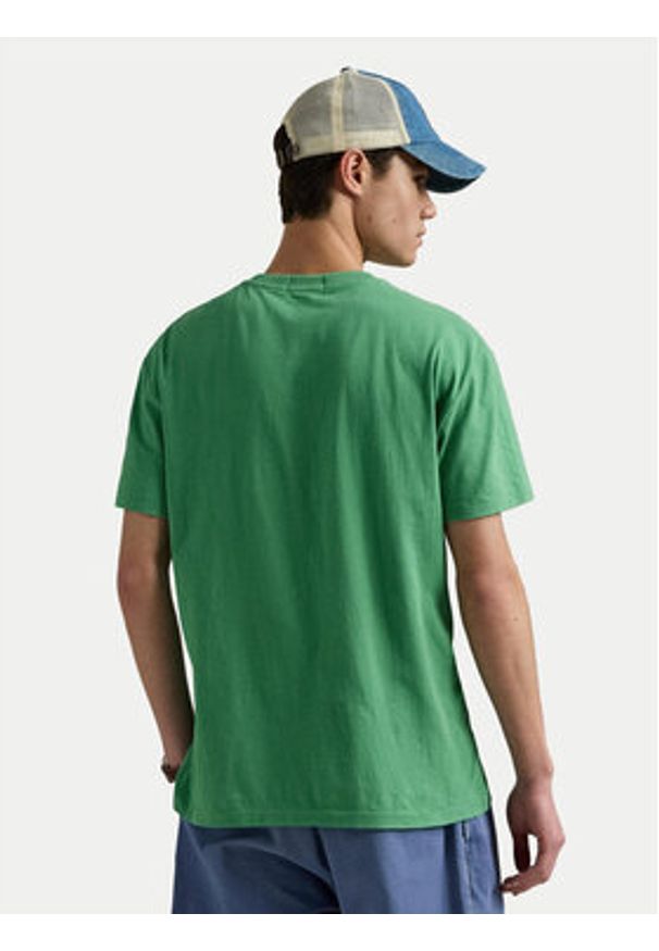 Polo Ralph Lauren T-Shirt 710973138001 Zielony Custom Slim Fit. Typ kołnierza: polo. Kolor: zielony. Materiał: bawełna