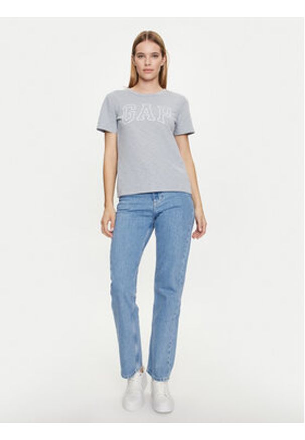GAP - Gap T-Shirt 871344-00 Szary Regular Fit. Kolor: szary. Materiał: bawełna