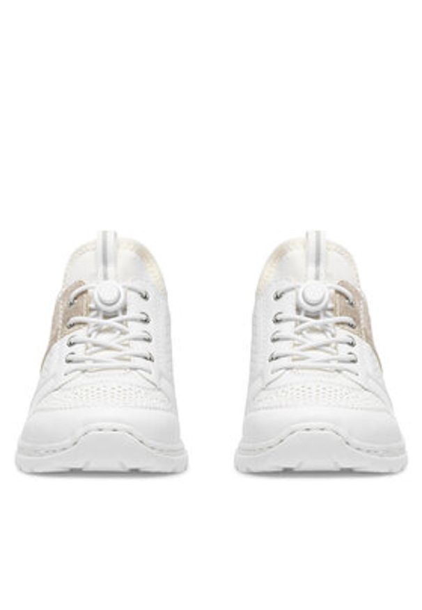 Rieker Sneakersy L3254-80 Biały. Kolor: biały. Materiał: materiał
