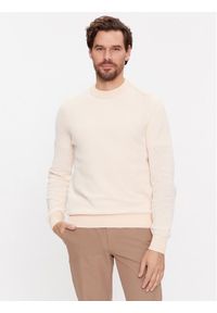 BOSS - Boss Sweter Aquila 50498950 Beżowy Regular Fit. Kolor: beżowy. Materiał: bawełna