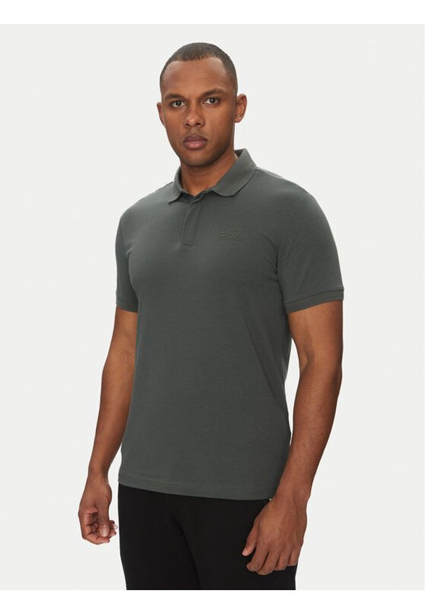 EA7 Emporio Armani Polo 7M000228 AF10373 U8109 Szary Regular Fit. Typ kołnierza: polo. Kolor: szary. Materiał: bawełna