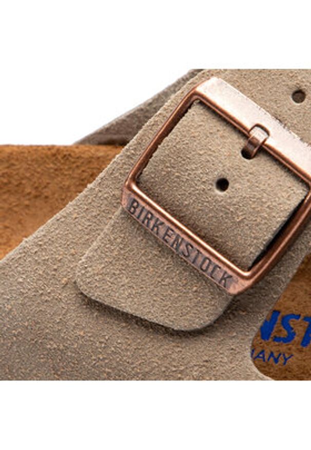 Birkenstock Klapki Arizona Bs 0951301 Szary. Kolor: szary. Materiał: zamsz, skóra