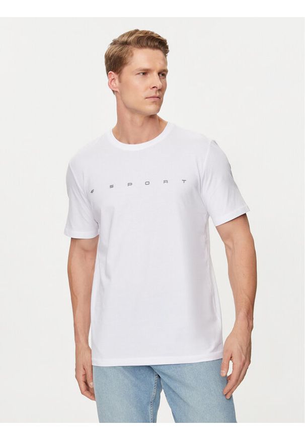 4f - 4F T-Shirt 4FWSS24TTSHM1283 Biały Regular Fit. Kolor: biały. Materiał: bawełna