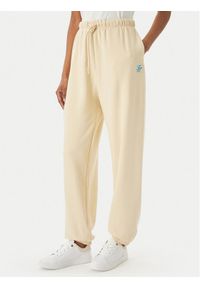 TOMMY HILFIGER - Tommy Hilfiger Spodnie dresowe Logo Embroidery WW0WW49706 Beżowy jasny Regular Fit. Kolor: beżowy. Materiał: bawełna #1