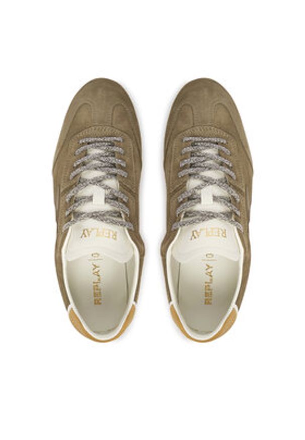 Replay - REPLAY Sneakersy GMSL1.000.C0001L Brązowy. Kolor: brązowy. Materiał: zamsz, skóra