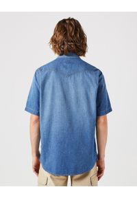 Wrangler - WRANGLER MĘSKA KOSZULA JEANSOWA SS WESTERN SHIRT Dusky 112350572 W5H8016805. Materiał: jeans #4