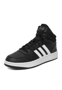 Adidas - adidas Sneakersy HOOPS 3.0 MID GW3020 Czarny. Kolor: czarny. Materiał: materiał #3