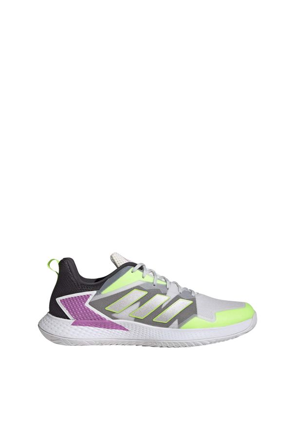 Buty do tenisa męskie Adidas Defiant Speed. Kolor: szary, biały, wielokolorowy. Materiał: materiał. Sport: tenis