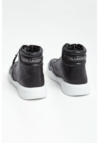 Karl Lagerfeld - Sneakersy męskie skórzane KARL LAGERFELD. Wysokość cholewki: za kostkę. Zapięcie: zamek. Materiał: skóra. Szerokość cholewki: normalna. Wzór: nadruk #2