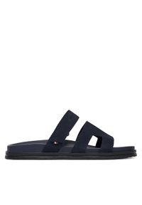 TOMMY HILFIGER - Tommy Hilfiger Klapki Adjustable Premium Suede FM0FM05774 Granatowy. Kolor: niebieski. Materiał: zamsz, skóra #1