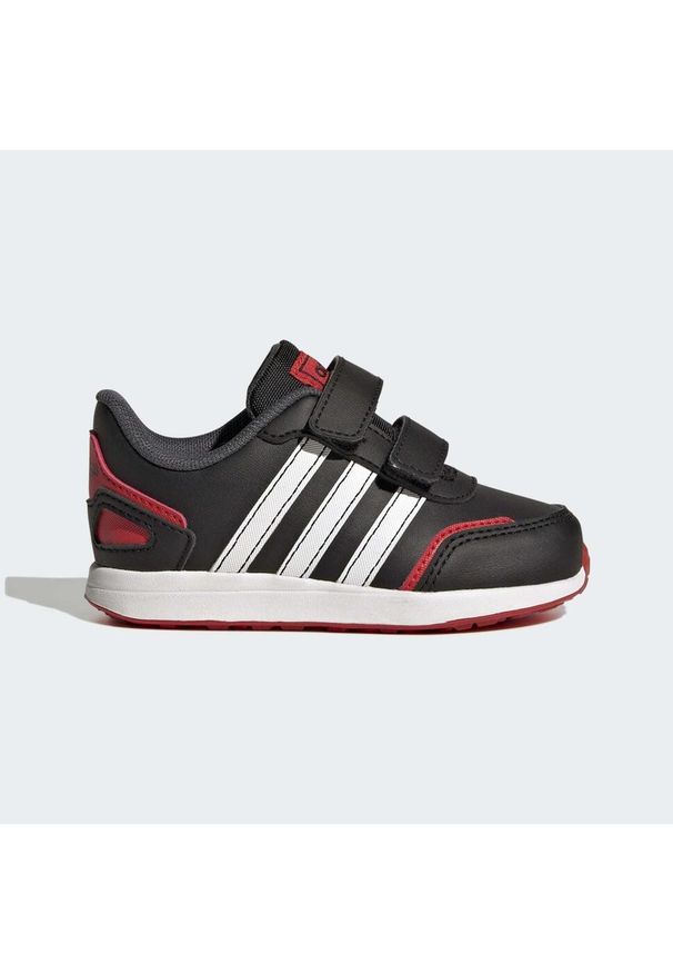 Adidas - VS Switch 3 Lifestyle Running Hook and Loop Strap Shoes. Kolor: czarny, biały, wielokolorowy, czerwony. Materiał: materiał. Sport: bieganie