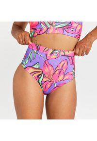 OLAIAN - Dół kostiumu kąpielowego surfingowego damski Olaian Rosa Longi. Kolor: fioletowy. Materiał: materiał, poliester, elastan