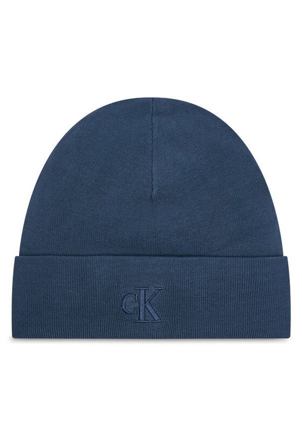 Calvin Klein Czapka LV04D8020G Niebieski. Kolor: niebieski. Materiał: wiskoza, materiał