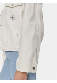 Calvin Klein Jeans Kurtka jeansowa J20J223430 Biały Relaxed Fit. Kolor: biały. Materiał: bawełna