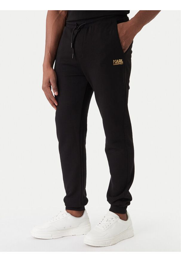 Karl Lagerfeld - KARL LAGERFELD Spodnie dresowe 705782 561917 Czarny Regular Fit. Kolor: czarny. Materiał: bawełna