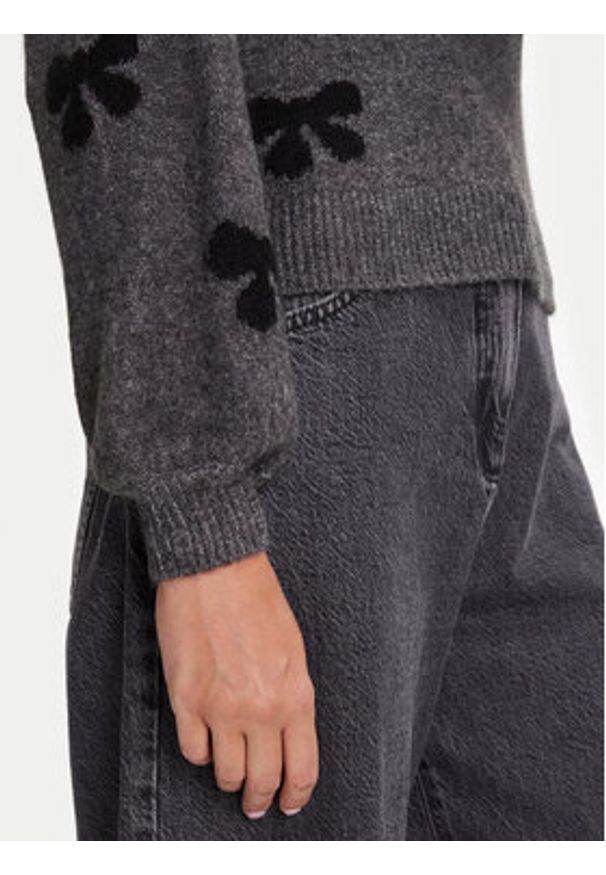 only - ONLY Sweter Bora 15360712 Szary Regular Fit. Kolor: szary. Materiał: syntetyk
