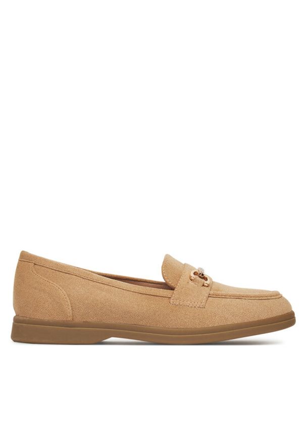 DeeZee Loafersy DS1590-2 Beżowy. Kolor: beżowy. Materiał: materiał