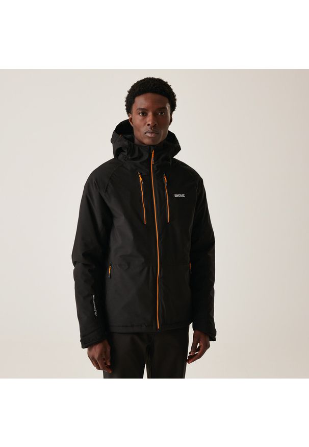 Regatta - Highton Stretch III męska turystyczna wodoodporna ocieplana kurtka. Kolor: zielony, brązowy, wielokolorowy. Sport: turystyka piesza