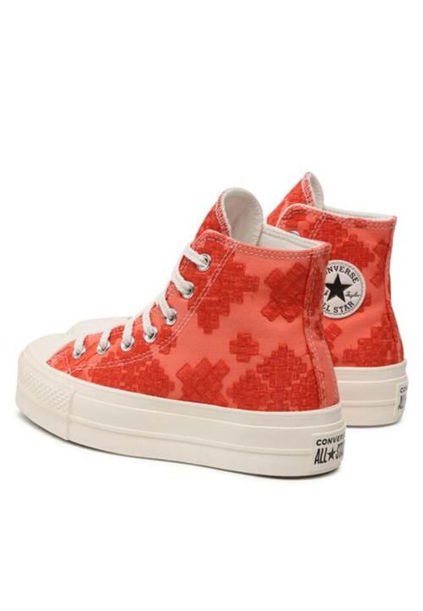 Buty do chodzenia damskie Converse A02233C. Zapięcie: sznurówki. Kolor: czerwony. Materiał: tkanina, materiał. Szerokość cholewki: normalna. Sport: turystyka piesza