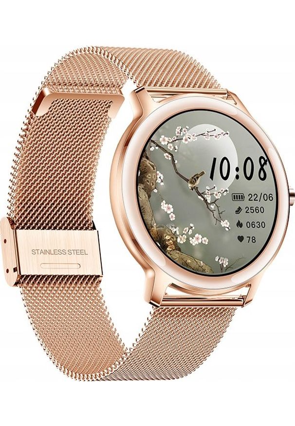Złoty zegarek ZAXER smartwatch