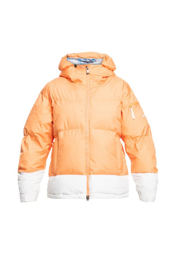 Roxy - Kurtka snowboardowa damska ROXY Chloe Kim Puffy. Kolor: pomarańczowy. Sezon: zima. Sport: snowboard
