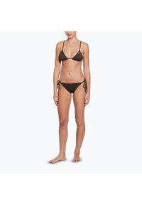 Góra od stroju pływackiego Nike Essential Triangle Bikini. Kolor: brązowy