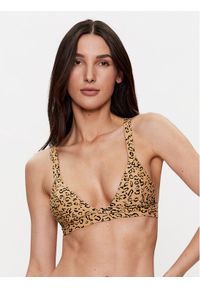 Volcom Góra od bikini Yess Leopard O1412303 Beżowy. Kolor: beżowy. Materiał: syntetyk