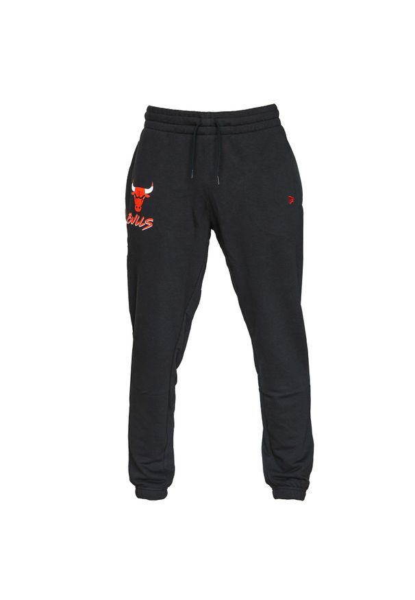 Spodnie sportowe męskie New Era NBA Team Chicago Bulls Logo Jogger. Kolor: czarny. Materiał: bawełna, poliester