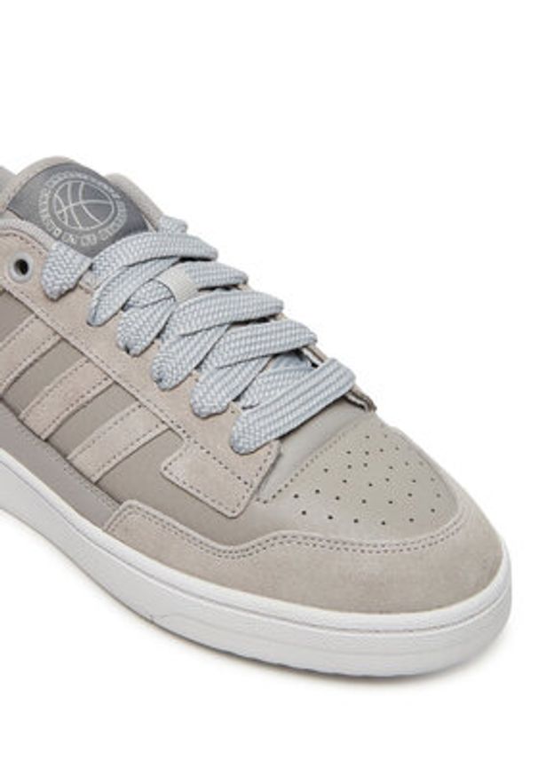 Adidas - adidas Sneakersy Rapid Court Low JR3155 Szary. Kolor: szary. Materiał: zamsz, skóra